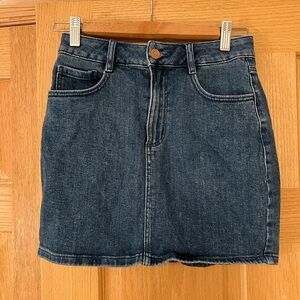 Garage Indigo Denim Mini Skirt